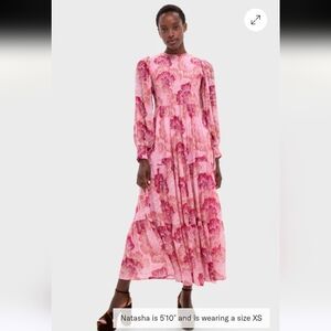 Oliphant Smocked Top Maxi Dress Madrid Blush - M